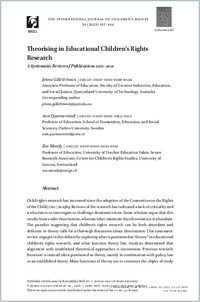 Moody_Gillett-Swan_uennerstedt_2023_Theorising_in_Educational_Childrens_Rights