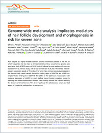 Genome-wide meta-analysis implicates mediators of hair follicle development  and morphogenesis in risk for severe acne