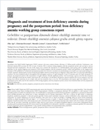 Diagnosis and treatment of iron deficiency anemia during pregnancy